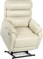EONIX Large Lay Flat Power Lift Recliner Chair for Elderly, Oversized Electric Lift Chairs, 400lbs Heavy Duty Power Recliner with Heat and Massage, SLRY022063, Cream White