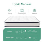 Novilla 6 Inch Twin Mattress,Bonnell Spring Hybrid Mattresses for Spine Support & Cooling Comfort - Twin Bed Mattress,Adaptive Foam Layer with Medium Firm- CertiPUR-US Certified for Youth/Guest Rooms