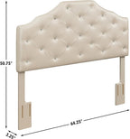 Dawson Queen Headboard Silver PU