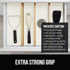 GORILLA GRIP powerGRIP Drawer Shelf and Cabinet Liner, Thick Strong Hold, Non-Adhesive Liners Protect Kitchen Cabinets and Cupboard, Bathroom Drawers, Easy Install, Breathable Mat, 24" x30' Snow White