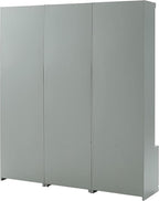 Crosley Furniture Harper 3-Piece Hall Tree and Storage Cabinet Set with Entryway Bench and Hooks for Hanging, Gray