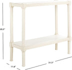 SAFAVIEH Home Collection Rafiki Distressed White Lower Shelf Console Table CNS5714A
