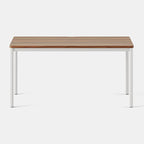 Branch Daily Desk - Functional at Home Office Desk with Effortless Assembly, Timeless Design, Rounded Corners, and Built-in Cable Notch - 58” W x 27” H x 24” D - Walnut - White