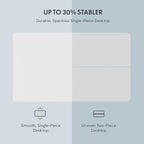 FLEXISPOT EN1 One-Piece Electric Standing Desk 48 x 24 Inches Seamless Seamless Desktop Height Adjustable Desk Stand Up Desks for Home Office (Silver Frame + White Top, 2 Packages)