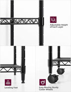 Simple Deluxe Heavy Duty 5-Shelf Storage Shelving Unit, 1250lbs Loading Capacity, 29.92" D x 13.98" W x 61.09" H, Black, 2 Pack