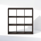 Furinno Cubic Closet Organizers and Storage, 9-Cube Closet Organizer, Open Shelf Closet Storage, Extra Thick Frame for Wardrobe, Bedroom, Living Room, Dark Oak