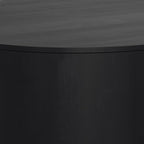SIMPLIHOME Millbury Drum Coffee Table - 36 inch Wide Solid Mango Wood Round Living Room Table in Black, Contemporary Cocktail Table for Family Room or Lounge with Large Surface, Assembled
