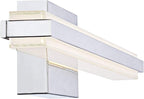 Possini Euro Design Eloe Mid Century Modern Wall Mount Light LED Chrome Silver Hardwired 31 1/4" Wide Light Bar Shade Fixture Painted White Glass for Bathroom Vanity Mirror House Home Room Decor