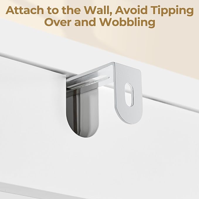 Yaheetech Over The Toilet Storage Cabinet with Double Tempered Glass Doors and Adjustable Shelf, Freestanding Bathroom Storage Rack, 66 Inches Height