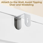 Yaheetech Over The Toilet Storage Cabinet with Double Tempered Glass Doors and Adjustable Shelf, Freestanding Bathroom Storage Rack, 66 Inches Height