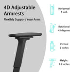 Ergonomic Office Chair with Footrest, 4D Adjustable Armrests, Comfy Swivel Rolling Mesh Computer Desk Chair with Lumbar Support, Wheels for Office, Home, Gaming, S2 Elite