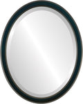 OVALCREST Oval Beveled Wall Mirror for Home Decor - Toronto Style - Royal Blue - 22" x 18"