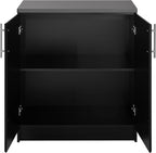 Prepac Elite 32" Storage Cabinet, Black Storage Cabinet, Base Cabinet, Bathroom Cabinet with 1 Adjustable Shelf 18" D x 32" W x 36" H, BEB-3216