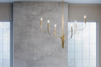KICHLER Livadia 6-Light Chandelier, Soft Modern-Light in Champagne Bronze, for Foyer, Great Room, or Vaulted Dining or Bedroom (33.25" x 47.25"), 52674CPZ