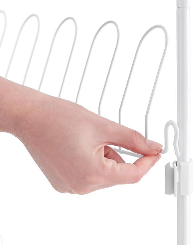 Whitmor 18-Pair Over The Door Shoe Rack, Unisex, White