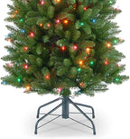 National Tree Company 7 ft Pre-Lit Kingswood Fir Slim Artificial Christmas Tree, 300 Multicolor Lights, 892 Tips, Includes Stand, Green