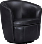 Parker Living Barolo - Vintage Onyx Genuine Italian Leather Swivel Club Chair