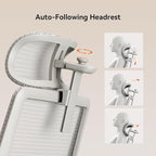 Newtral Best Ergonomic Office Chair with Adaptive Lumbar Support, Laptop Tray, Home Office Desk Chair with 4D Armrest & 5D Headrest, High Back Swivel Desk Computer Chair with Footrest