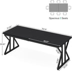 Tribesigns 78.7-Inch Executive Desk, Large Computer Office Desk Workstation, Modern Simple Style Laptop Desk Study Writing Table Business Furniture for Home Office (Black, 78.7 Inch)