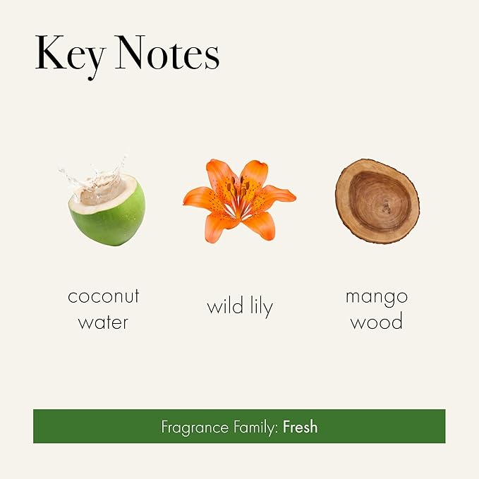 LAFCO New York Classic Candle, Jungle Bloom - 6.5 oz - 50-Hour Burn Time - Reusable, Hand Blown Glass Vessel - Made in The USA