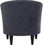 Pemberly Row 17.5" Traditional Fabric Club Chair in Gray Finish