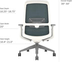 Haworth Soji Office Chair with Ergonomic Adjustments and Lumbar Support, Flexible Mesh Back (Mist)