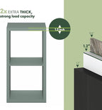 Furinno Cubicle Book Shelf, 2-Cube Thick Frame Bookshelf, Horizontally & Vertically Reversible Bookcase with Open Back, 14.6" x 15.9" x 30", for Living Room, Bedroom, Home Office, Sage Green