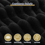 Boneless Sectional Sofa, 100.7" Cloud Sofa with Wide-Wale Corduroy, Deep Seat L Shaped Couch, All-Foam Filled Compressed Couch for Living Room (Black, Corduroy)