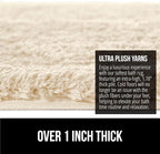 GORILLA GRIP Bathroom Rugs, 36x24, Ultra Soft Absorbent Mat, Thick Plush Bath Rug, Machine Washable, Microfiber Quick Dry, Mats for Shower, Bathtub and Floor, Home Decor Accessories, Ivory