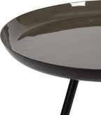 Kate and Laurel Laranya Modern Side Table 15 x 15 x 23 Brown and Black Chic Minimalist Bedroom Nightstand Table
