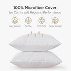 Acanva 28x28 Throw Pillow Inserts Set of 2, Premium Polyester Fiber Fill Square Sham Stuffer Cushion for Sofa, Bed, Couch and Chair, Machine Washable, White