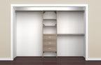 ClosetMaid SuiteSymphony Closet Organizer with Shelves and 3 Drawers, 25-Inch-Natural Gray