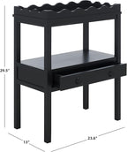 SAFAVIEH Home Collection Darlyn Matte Black 1-Drawer Rectangle Accent Table