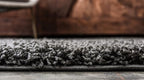 Unique Loom Solid Shag Collection Area Rug (5' 1" x 8' Rectangle Graphite Gray)