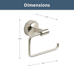Franklin Brass Voisin (1-Pack) Toilet Paper Holder Satin Nickel Tissue Roll Holder for Bathroom Organization and Storage European Single Post Toilet Tissue Holder Wall Bathroom Accessories VOI50-SN
