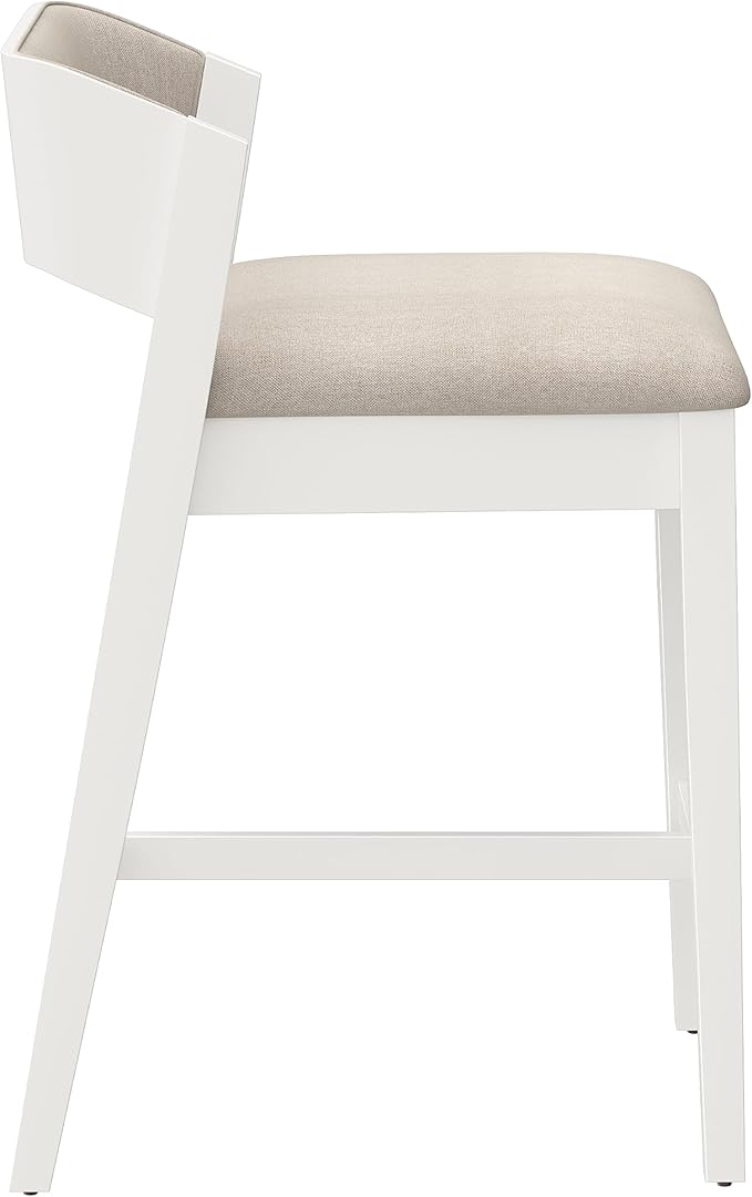 Hillsdale Dresden Wood Counter Height Stool, White