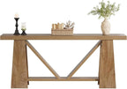 Tribesigns 70.9-Inch Extra Long Console Table for Entryway, 2-Tier Farmhouse Sofa Table with Storage, Wooden Narrow Behind Couch Table for Living Room, Hallway, Foyer