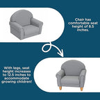 Children's Factory As We Grow Toddler Chair, Flexible Seating for Daycare or Preschool, Kids Reading Couch, Playroom Furniture, Gray