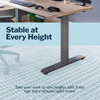 Vari ComfortEdge 48x30 Inch Electric Standing Desk – Height Adjustable Sit Stand VariDesk with Memory Presets, Sloped Edge, 220 LB Capacity + Tool-Free Assembly (Light Wood)