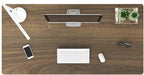 FLEXISPOT E6 3 Stages Dual Motor Electric Standing Desk 48x30 Inch Whole-Piece Board Height Adjustable Electric Sit Stand Desk（White Frame + Brown Wood Grain Desktop, 2 Packages）