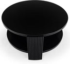 SAFAVIEH Couture Collection Liabella Black Round Coffee Table