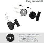 5-Pieces Matte Black Bathroom Accessories Set, Stainless Steel Bathroom Hardware Set, Bath Towel Bar Set, Towel Racks for Bathroom Wall Mounted.