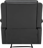 MINCETA Recliner Chairs,Modern 5" Wall Hugger Nursery Recliner with Overstuffed Arm and Back for Living Room,PU Leather in Black
