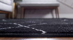 Unique Loom Trellis Frieze Collection Area Rug - Geometric (7' 1" x 10', Black/ Ivory)