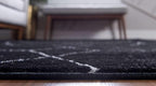 Unique Loom Trellis Frieze Collection Area Rug - Geometric (5' 1" x 8', Black/ Ivory)