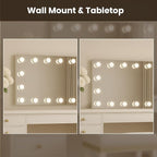 WTTY LED Bathroom Mirror with Lights 96"x36" Hollywood Wall-Mounted Mirror with 3 Color Temperatures, Stepless Dimmable Bulbs, Anti-Fog & Shatter-Proof
