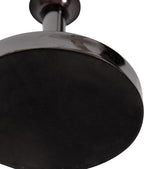 Kate and Laurel Engles Transitional Adjustable-Height Pedestal Drink Table; 10 x 10 x 30; Gray Gunmetal; Vintage Round Indoor Metal Plant Stand with Embossed Sunburst Pattern