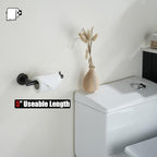 JQK Bathroom Hardware Set Oil Rubbed Bronze, 5-Piece Bath Accessories Set Wall Mount Includes 24 in Towel Bar, 9 in HT Bar, TP Holder, Towel Hook x 2, BAS105-ORB