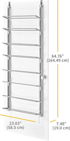 Whitmor 24 Pair Door Shoe Organizer, Sturdy Closet Storage Rack Hangs on Closets for Shoes