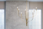 KICHLER Livadia 8-Light Chandelier, Soft Modern-Light in Champagne Bronze, for Foyer, Great Room, or Vaulted Dining or Bedroom (47.75" x 47.75"), 52675CPZ